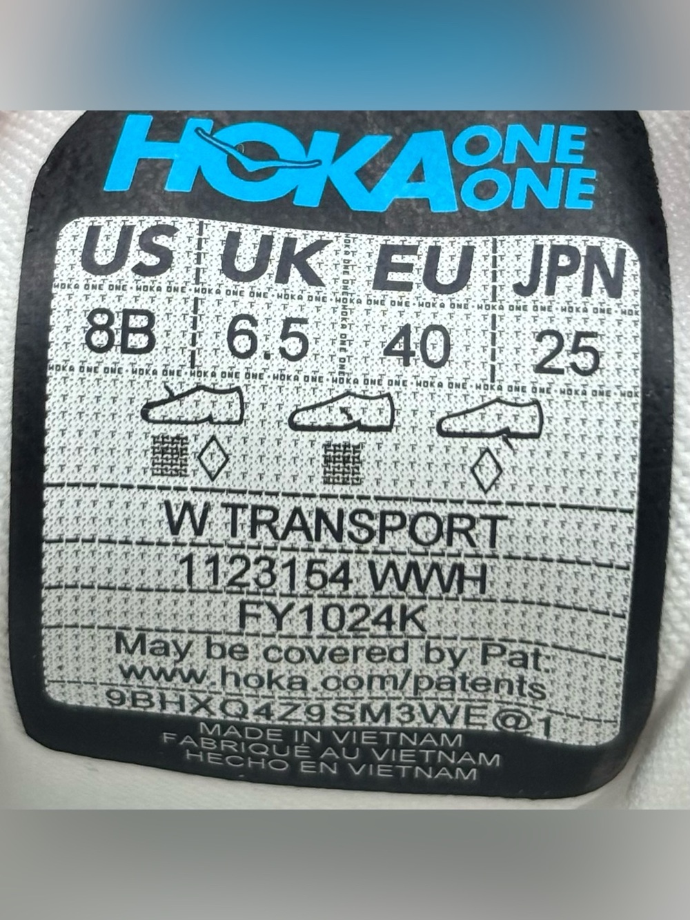 Hoka 💅 Transport Cordura Women’s Hiking Running Athletic White 1123154 WWH NEW - Picture 11 of 12